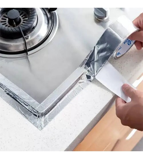 8 Meter Sink Waterproof Sticker Anti-mold Tape Countertop Toilet Gap Heat Insulation Aluminum Foil Tape